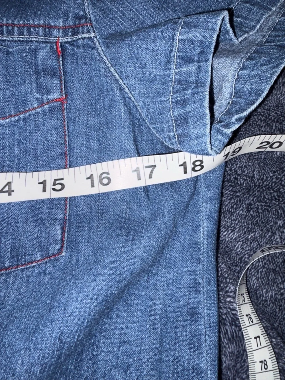 Vintage Tommy Hilfiger Blue Denim Button-Up Shirt Dress - Picture 8 of 9